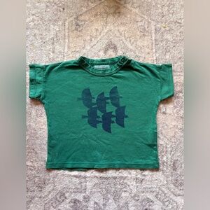 Bobo Choses 6-12m Green Kids Shirt